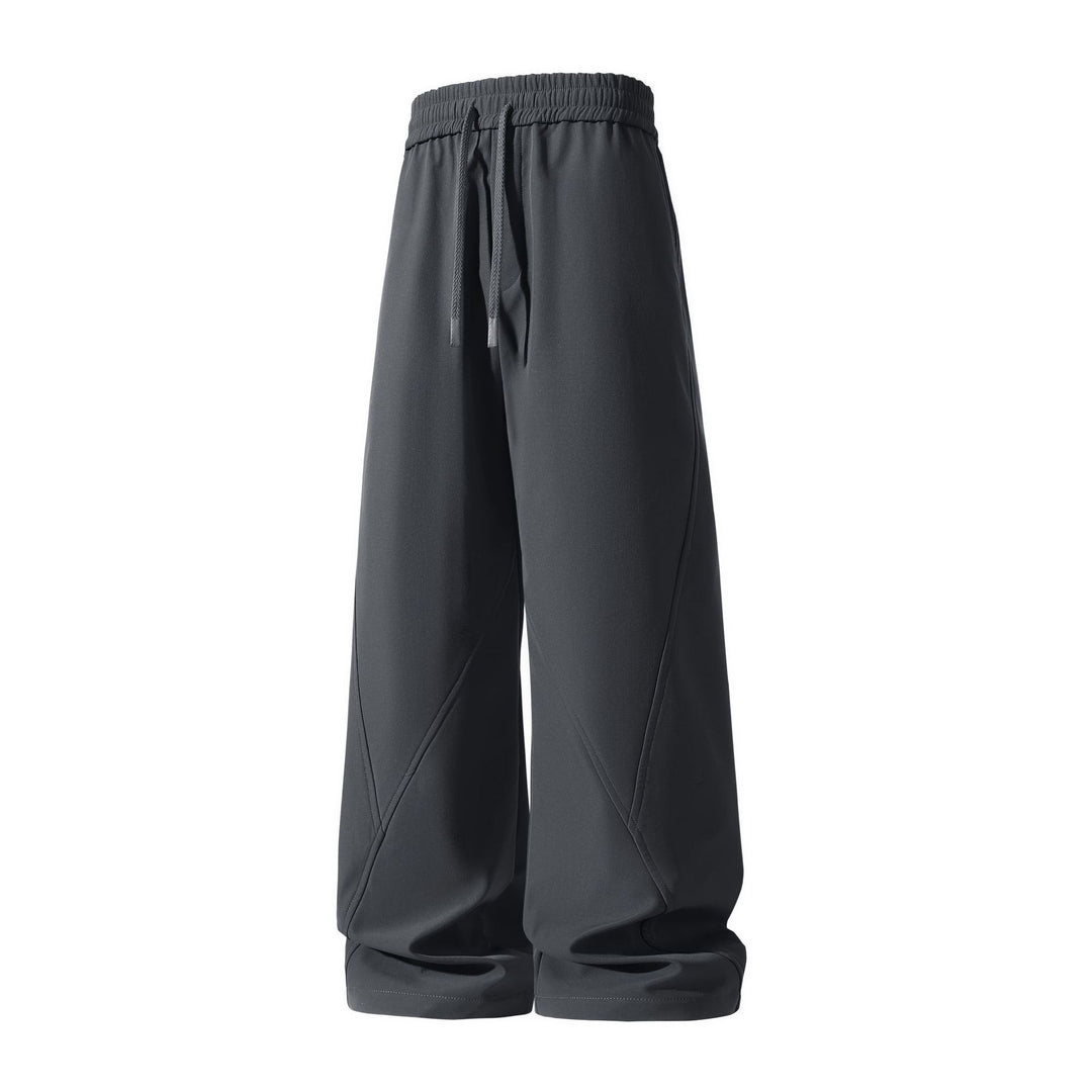 Damen Weite Culotte-Jogginghose mit elastischem Bund, Tunnelzug und dekorativen Nahtpaneelen Drune