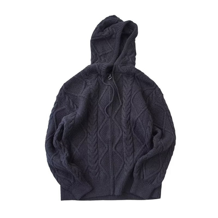 Herren Grobstrick-Kapuzenjacke Drune