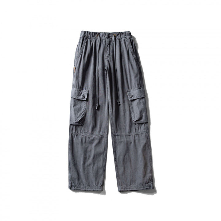 Herren Cargo-Hose mit weitem Bein, elastischem Tunnelzugbund und aufgesetzten Klappentaschen Drune
