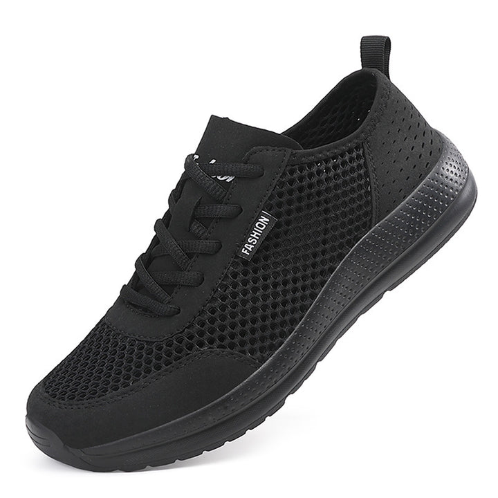 Unisex nan leichter Komfort-Walking-Schuh mit luftigem Wabenmesh, ergonomischer Dämpfungssohle und Zuglasche Drune