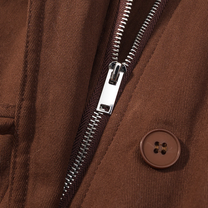 Damen Kurze gefütterte Parka-Jacke mit Kapuze und Kunstfellbesatz Drune