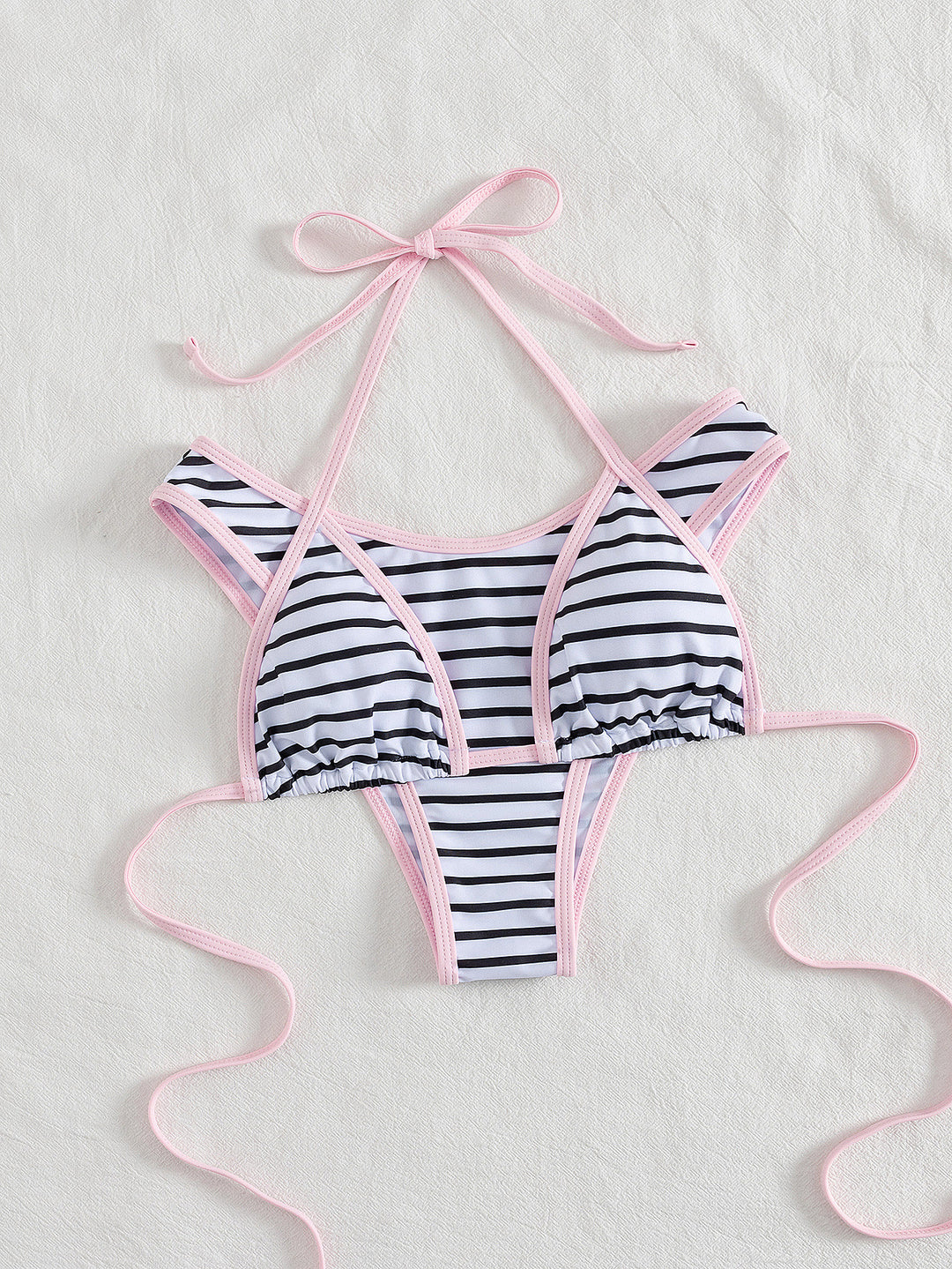 Damen Sportliches Bikini-Top mit Hochwertigem Streifen-Design Drune