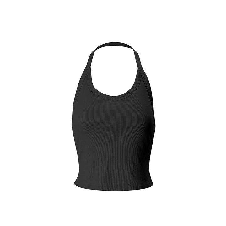 Damen Sportliches Crop-Top aus atmungsaktivem Material mit Racerback-Wettkampfdesign Drune