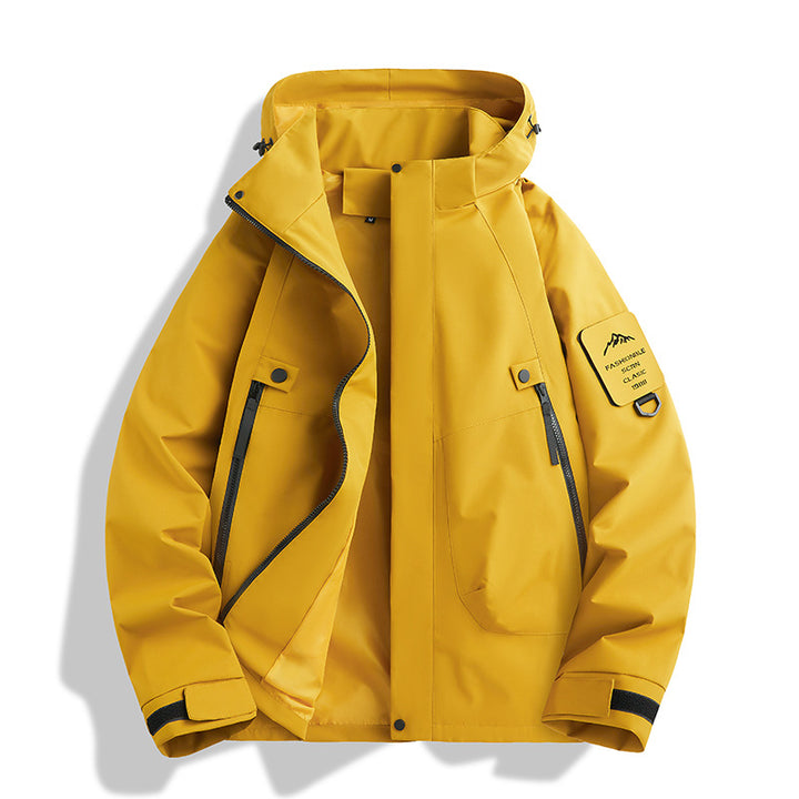 Damen Wasserabweisende Softshell-Funktionsjacke mit verstellbarer Kapuze, winddichter Membran und schrägen Reißverschlusstaschen Drune