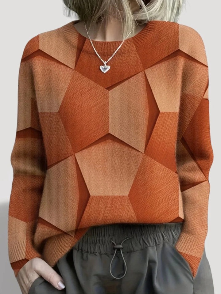 Damen Gemusterter Pullover