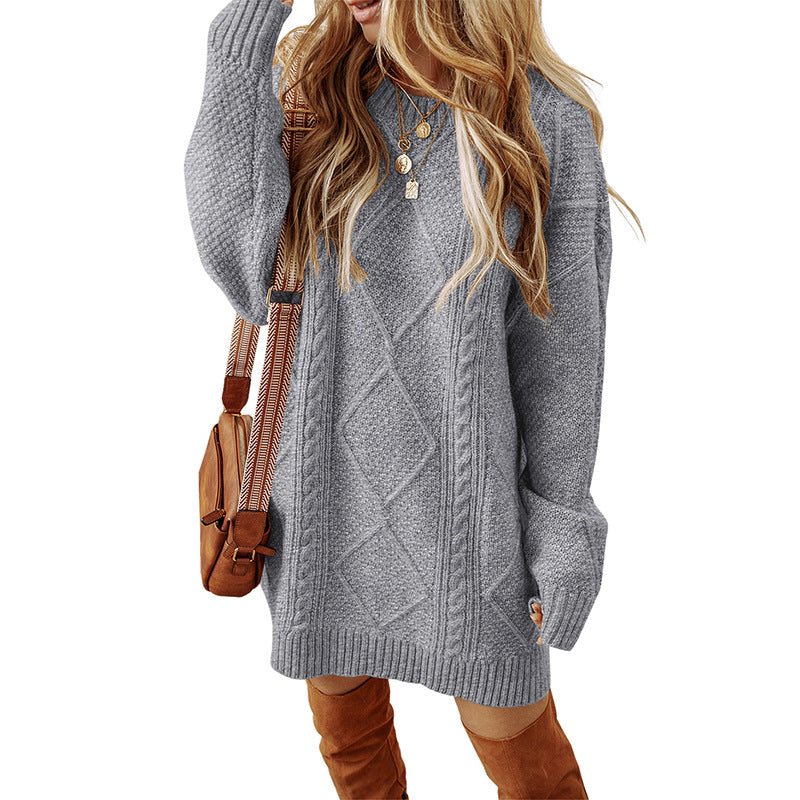 Drune | Übergröße Gestricktes Sweatkleid für Damen