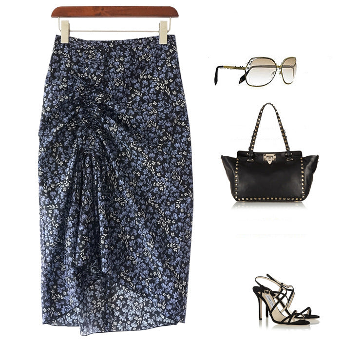 Damen Eleganter Midirock mit drapiertem Design Drune