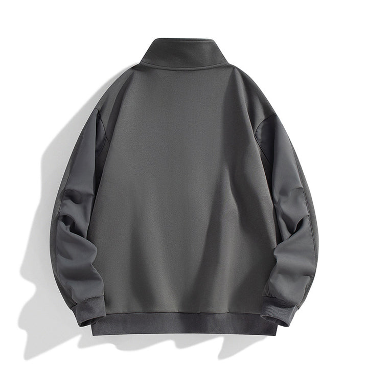 Herren Boxy-Performance-Zipjacke mit hohem Stehkragen, Paneelnähten & windabweisender Struktur Drune