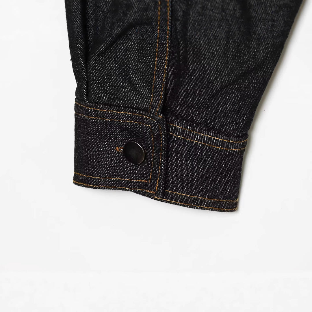 Damen Cropped Jeans-Utility-Jacke mit Reißverschluss, Stehkragen und elastischem Saum Drune