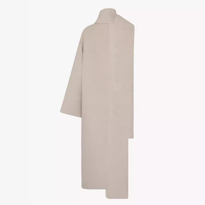 Damen Eleganter und zeitloser Wool-Poncho mit Schal Drune