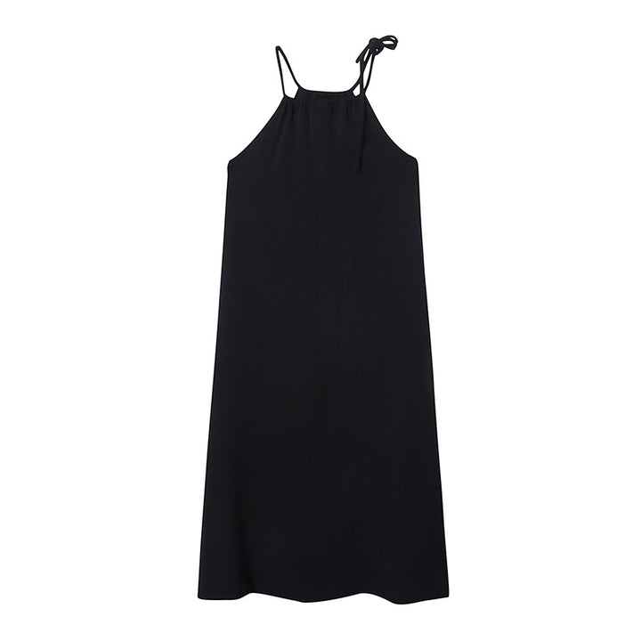 Damen Maxikleid mit gestreift verstellbaren Trägern und großzügigen Seitentaschen Drune
