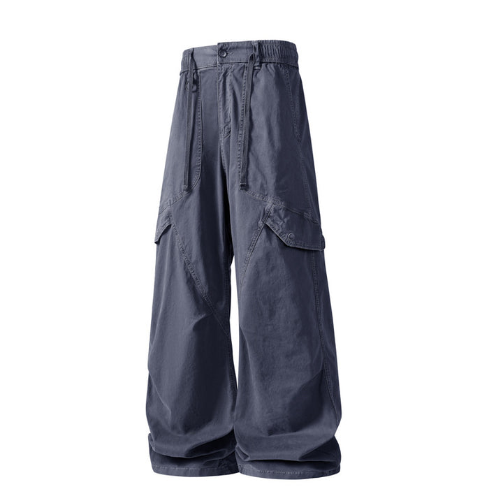 Herren Extraweite Baggy‑Cargohose im Utility‑Workwear‑Look mit elastischem Bund Drune