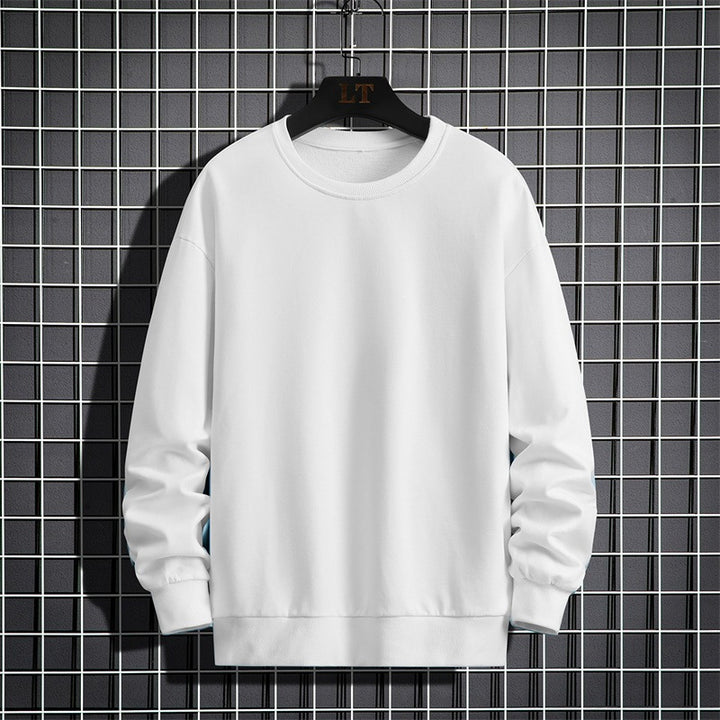 Herren Schlichtes Oversize Rundhals‑Sweatshirt aus schwerer Baumwollmischung mit gerippten Bündchen Drune