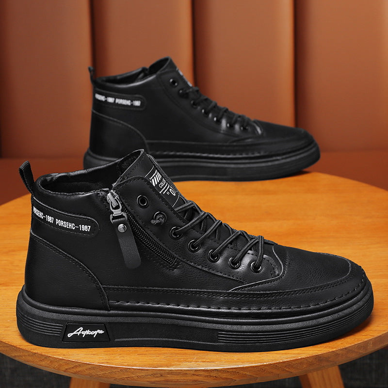 Herren Hochwertige Leder Sneakers Drune