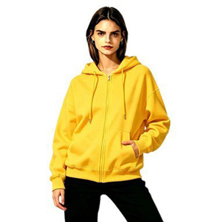 Damen Weicher Kapuzenpullover mit durchgehendem Reißverschluss Drune