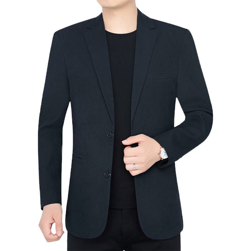 Herren Slim-Fit Ungefüttertes Sakko mit Notch-Revers und Zweiknopf-Silhouette Drune