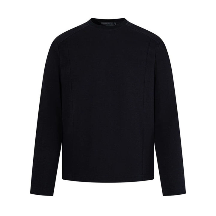 Herren Langarmshirt mit Rundhalsausschnitt aus meliertem Baumwollmix Drune