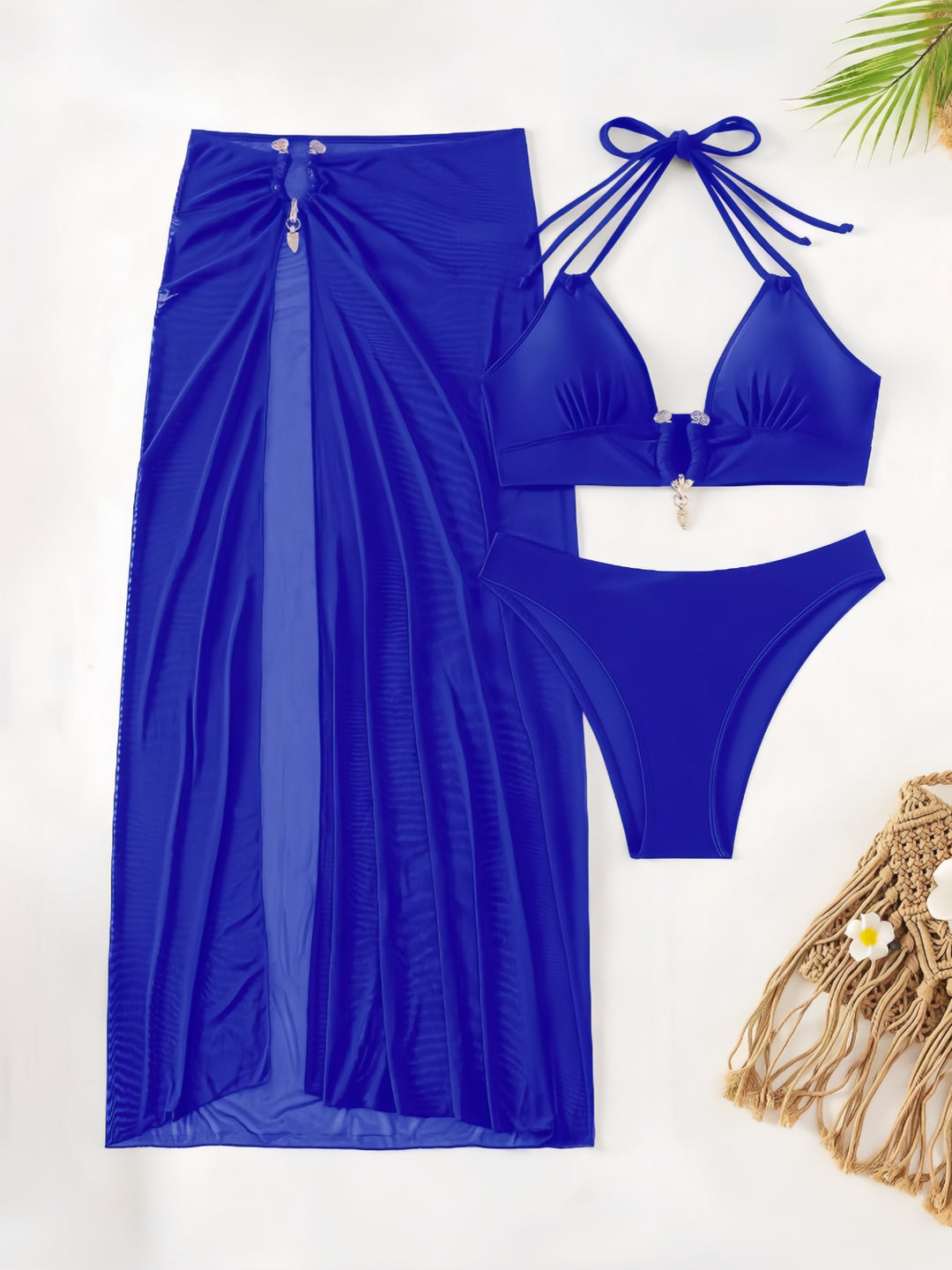 Damen Bikiniset mit transparentem Maxirock Drune