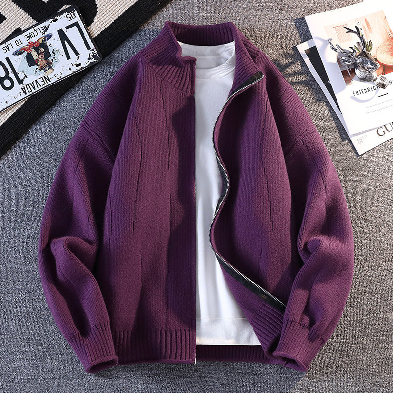 Herren Lässiger Windbreaker mit hochgeschlossenem Reißverschluss Drune