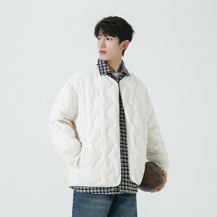 Herren Gesteppte Wende-Steppjacke mit kariertem Futter Drune