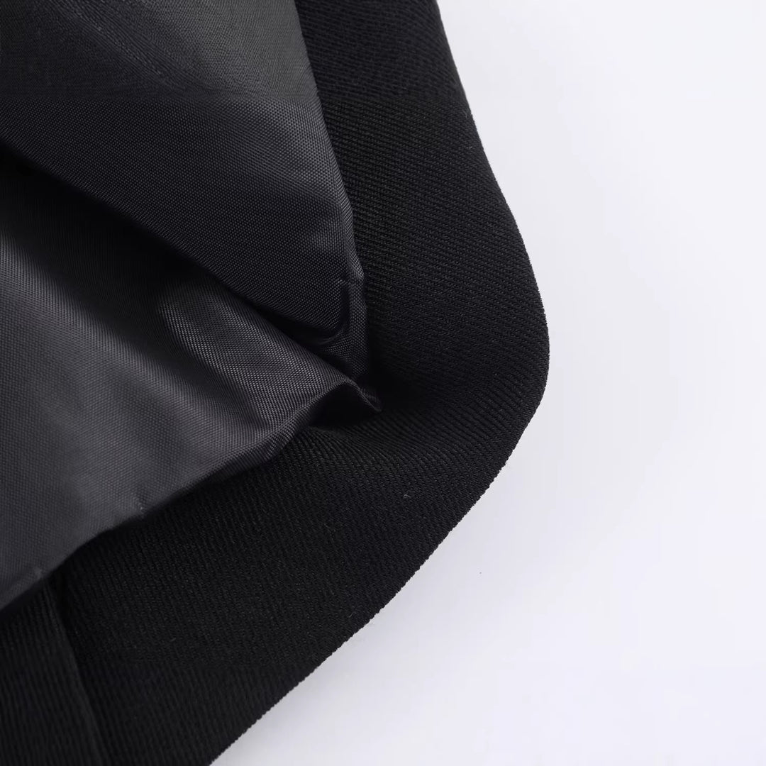 Damen Doppelreihiger Longblazer mit verlängertem Saum und Rückenschlitz Drune