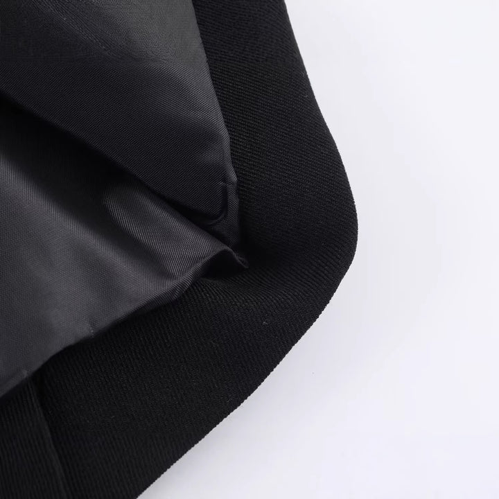 Damen Doppelreihiger Longblazer mit verlängertem Saum und Rückenschlitz Drune