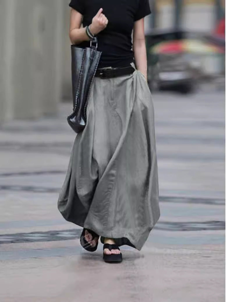 Damen Maxirock mit fließendem Schnitt und elegantem Fall Drune