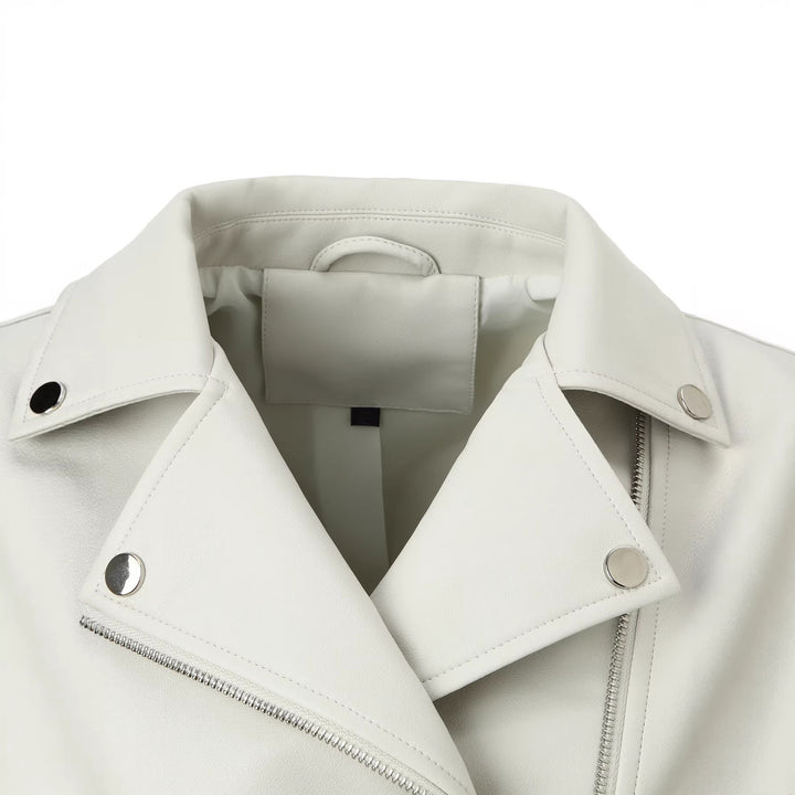 Damen Cropped Bikerjacke mit Fransen Drune