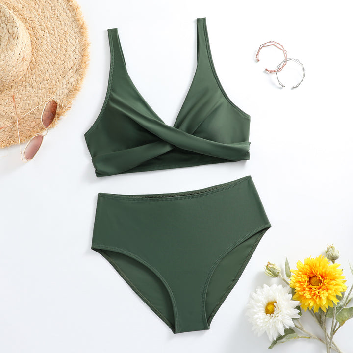 Damen Hochschnitt Bikini-Set Drune