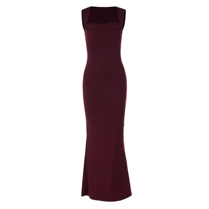 Damen Elegantes Etuikleid mit transparenten Einsätzen Drune