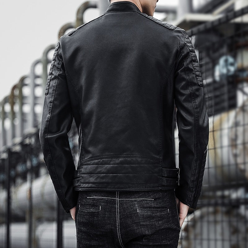 Herren Modische Bikerjacke aus Kunstleder Drune 1787738599
