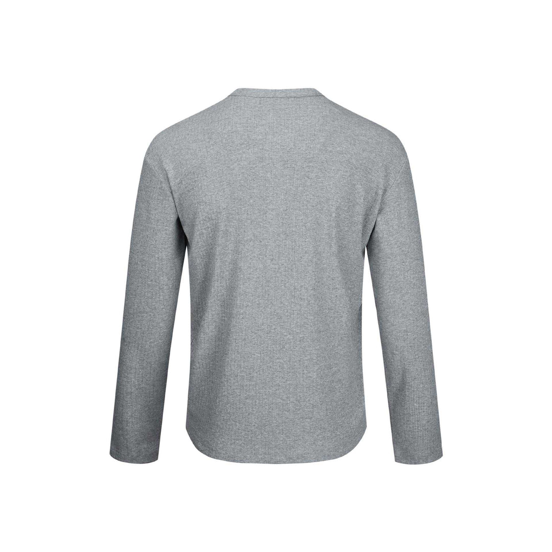 Herren Thermo-Waffelshirt mit Henley-Knopfleiste Drune