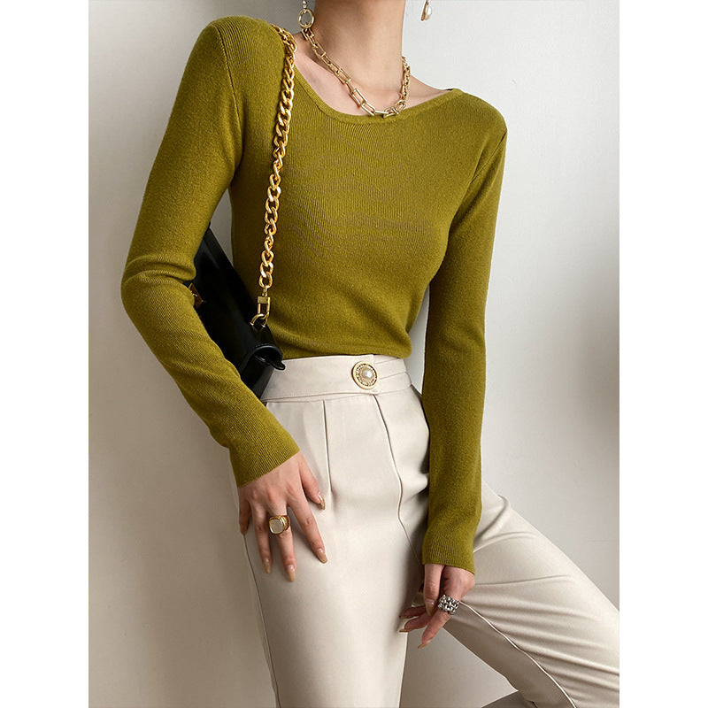 Damen Langarmshirt mit feiner Rippstruktur Drune