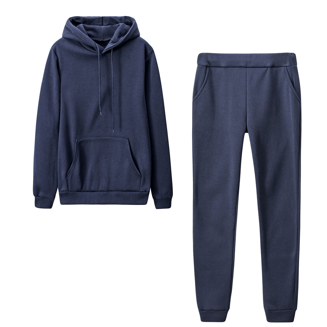 Damen nan Cozy-Loungewear-Set mit oversized Hoodie, Kängurutasche und schmaler Highwaist-Jogginghose Drune