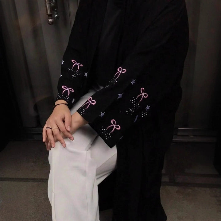 Damen eleganter Kimono-Cardigan mit detailreichen Ärmeln Drune