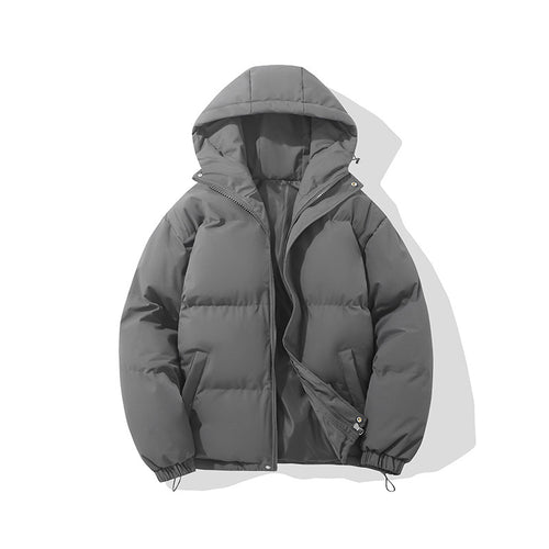 Herren gesteppte Kapuzen-Isolationsjacke mit Thermowattierung und Kordelzug Drune