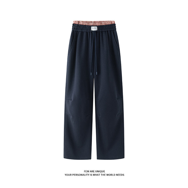 Herren weite Freizeithose aus atmungsaktivem Baumwollmix mit elastischem Bund und seitlichen Taschen Drune