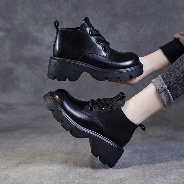 Drune | Stiefeletten - Echtes Leder - Hoher Schaft - Dicke Sohle - Schnürverschluss