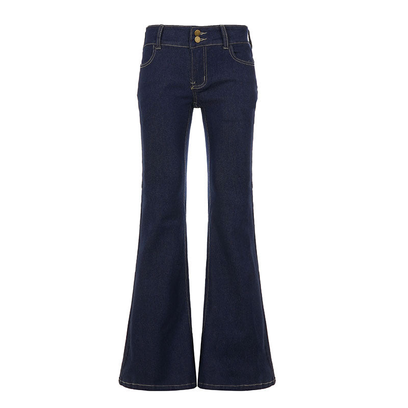 Damen High-Waist Schlagjeans mit klassischem Schnitt Drune