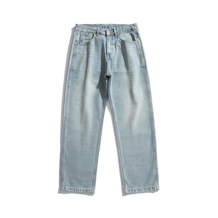 Damen Gerade geschnittene Jeans mit hoher Taille und relaxed Fit aus leichtem Denim Drune