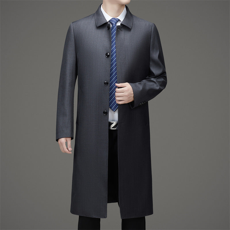 Herren eleganter Trenchcoat aus hochwertigem Material Drune