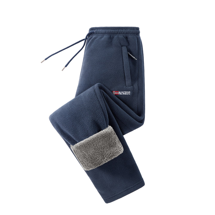 Damen Fleece-Jogginghose mit Teddy-Innenfutter und Reißverschlusstaschen Drune