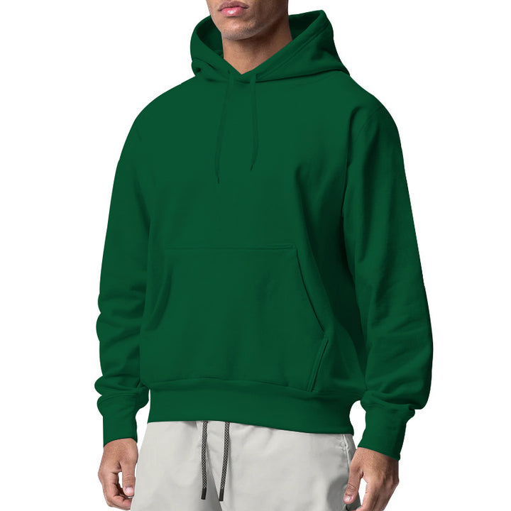 Herren nan Kapuzenpullover mit Kängurutasche, Relaxed-Fit und gerippten Bündchen Drune