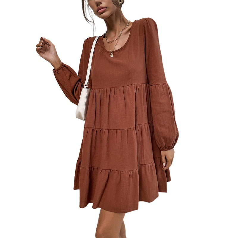 Damen Verspieltes Schichtenkleid Drune