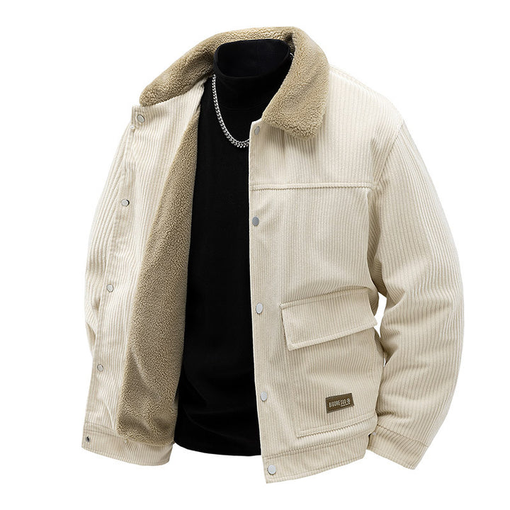 Herren Stilvolle Cordjacke Drune