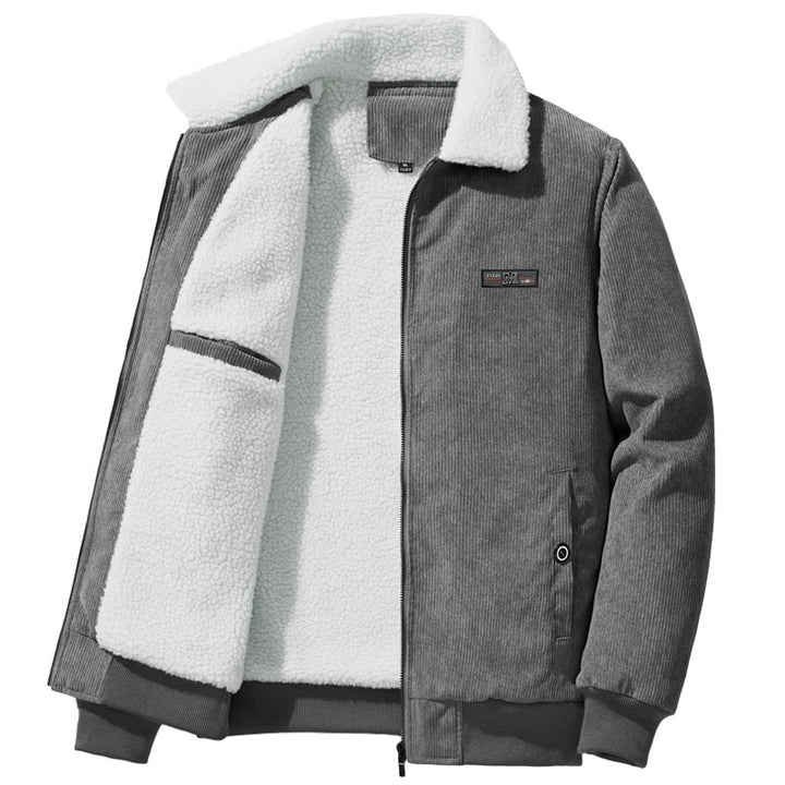 Herren Gemütliche und stylishe Cordjacke mit Fleece-Futter Drune
