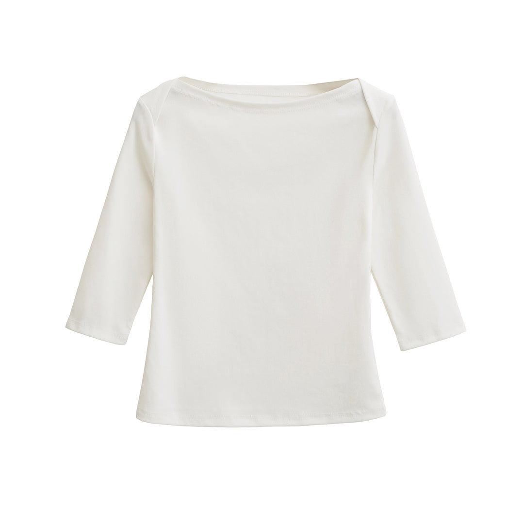 Damen Langarmshirt mit lockerem Schnitt und eleganten Schulterdetails Drune