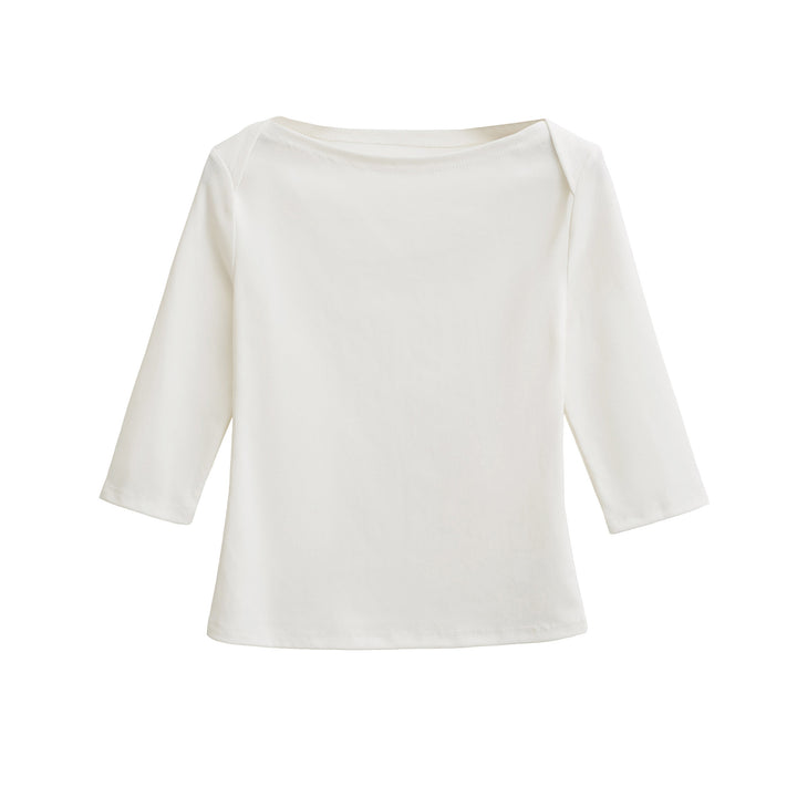 Damen Langarmshirt mit lockerem Schnitt und eleganten Schulterdetails Drune
