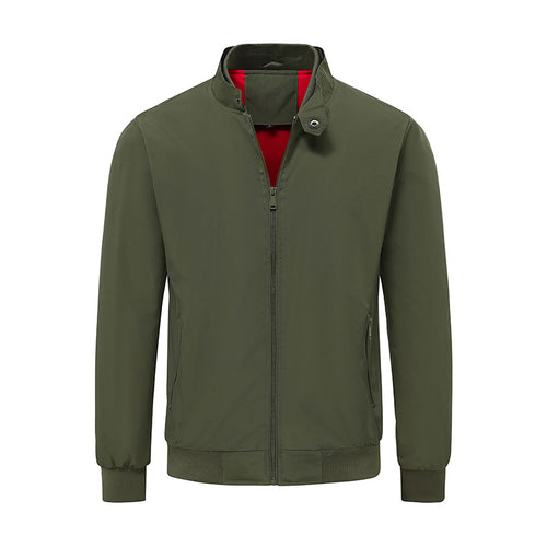 Herren Leichter Softshell‑Blouson mit Stehkragen, Reißverschluss und Kontrastfutter Drune