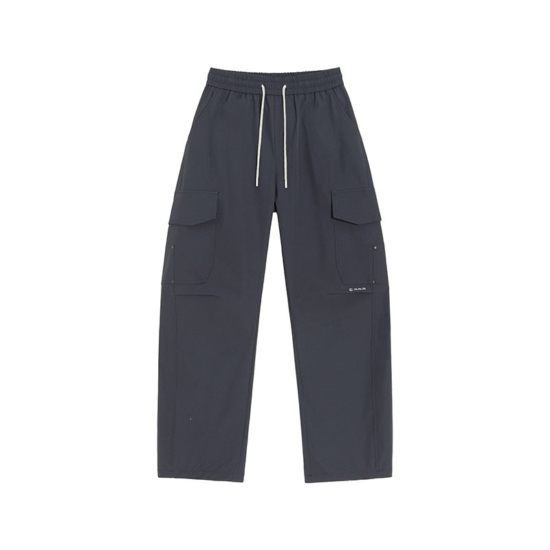 Herren Cargo-Freizeithose mit elastischem Bund, Kordelzug & aufgesetzten Klappentaschen Drune